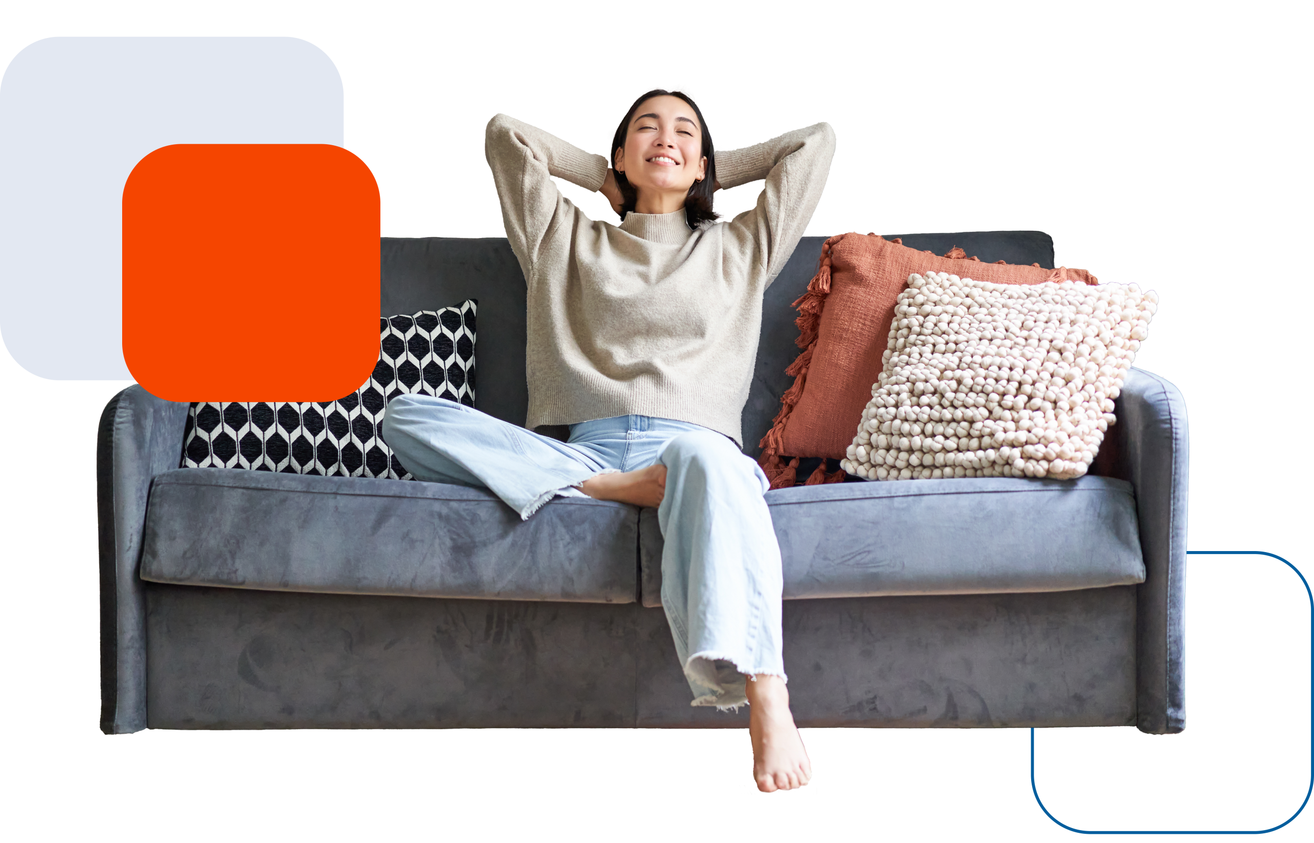 mujer feliz por que puede disfrutar de los beneficios de haber instalado un sistema de climatización en su hogar